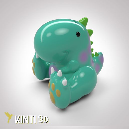 Dino Sparbüchse Bank niedlich Geldbank Sparschwein Dinsaurier dinocute 3D print model - Mito3D