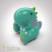 dinosaurio caja dinero banco lindo Banco hucha dinocute 3d print model - Mito3D