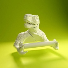 dinosaurio papper soporte artilugio baño ba papel Moda Arte deco 3d print model - Mito3D