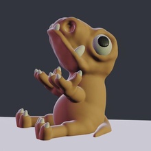 dino dolma kalem Kulp destek 3d print model - Mito3D