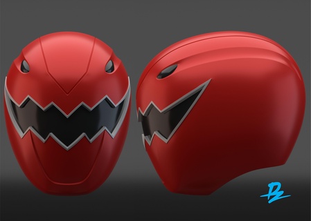 dino gök gürültüsü kırmızı Sanat dinothunder abaranger maske Sentai güç delisi zalim Tokusatsu Kostüm oyunu korucu 3d print model - Mito3D