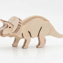 dino triceratops 3-capas-animal cnc láser juego a los animales zenziwerken de madera juguete threelayeredanimal stepcraft lasercut dinosaurio router animal 3d print model - Mito3D