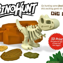 dinohunt jeu dinosaure jouet fouiller nigme t-rex dinoz 3d print model - Mito3D