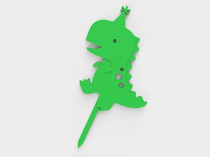 Dinosaurier Kuchen Topper Kind Kinder Dino Junge Gilr glücklich Geburtstag 3d print model - Mito3D