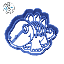 dinosaur - cookie cutter fondant polymer clay gadget dinosaurs skeleton fosil pastry play-doh 3d print model - Mito3D