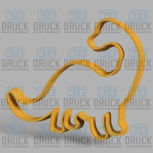 dinosaur - cookie cutter home dino karaoke animal biscuit 3d print model - Mito3D