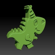 dinosaur - mold bath bomb solid shampoo soap press mould party birthday 3d print model - Mito3D