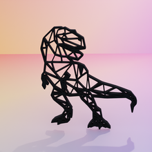 dinosauro rex arte decorazione animale geometrico parete animali 3d print model - Mito3D