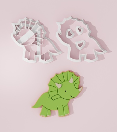 dinosaur 1 cookie cutter cutters easter designs baking tools pastry sugarpaste custom diy seasonal love event birthday party cake sheep 3d print model - Mito3D
