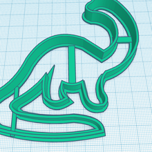 dinosaurio 3 Galleta cortador herramienta cokie sello corte decoración pastel masa 3d print model - Mito3D
