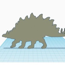 dinosaur 6 7 art dino flat animal toy silhouette wallart decoration deco 3d print model - Mito3D