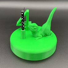 dinosauro, compleanno, candela titolare vari di anniversario dinosauro felice 3d print model - Mito3D