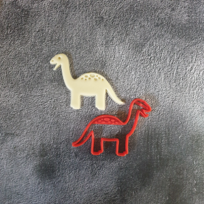 dinosaure biscuit coupeur animal bambi gâteau décor décoration coupeurs fondant porc lapin faon wapiti 3d print model - Mito3D