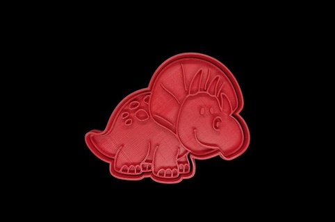 dinosaur cookie cutter cookies kitchen seal bread food 3d print model - Mito3D