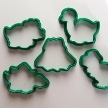 dinosaur cookie cutter set cutters dinosaurs volcano 3d print model - Mito3D