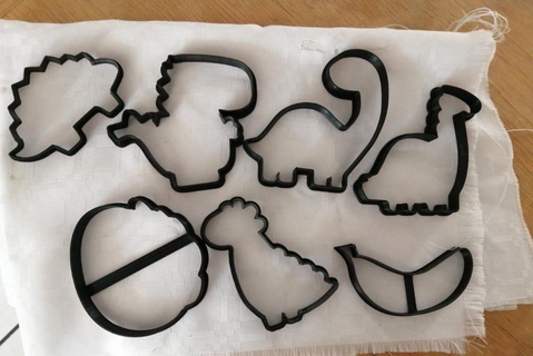 dinosaur cookie cutters cutter bakery 3d print model - Mito3D