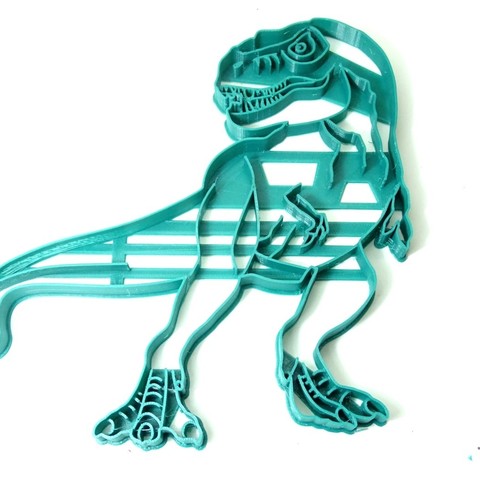 taglierina biscotti rex dinosauro casa cookie frese di taglio tyrannosaurus 3D print model - Mito3D