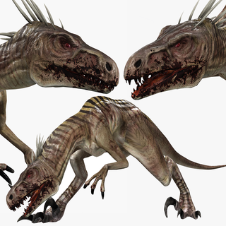 dinosaur raptor 3d model animated - blender 3ds max cinema 4d fbx maya unity unreal obj animals & creatures people nature realistic dinosaurs ri dinosaurus biped predator giant jurassic 3d print model - Mito3D