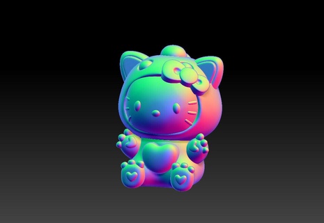 dinosaur hello kitty pendant ornament 3d print model - Mito3D