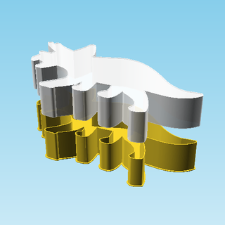 dinosaur icon 004e nestable box v2 thing 3d print model - Mito3D