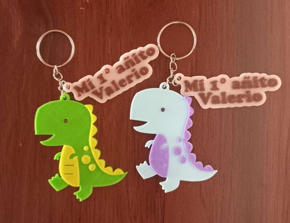 dinosauro portachiavi bambini giocattolo souvenir 3d print model - Mito3D
