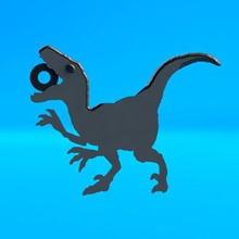 dinosaur keychain art dinosaurs porte-cl s dinosaure shape 3d print model - Mito3D