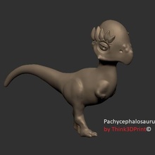dinosaurio pachycephalosaurus varios de juguete modelo 3d la impresión dibujos animados 3d print model - Mito3D