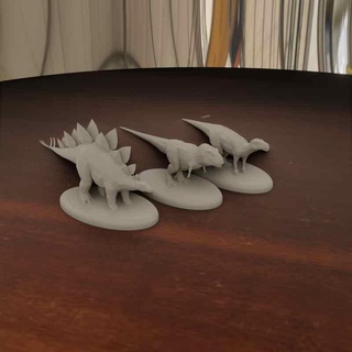 dinosaurio paquete 3 modelos escuela politécnica juego dinosaurios modelo animal prehistoria lowpoly Arte hogar casa decoración 3d print model - Mito3D