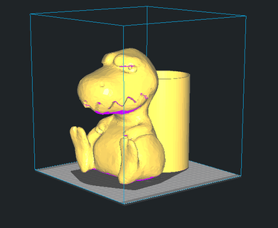 Dinozor dolma kalem Kulp destek 3d print model - Mito3D