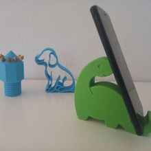 Dinosaurier Telefon Stand Telefonständer Tier 3d print model - Mito3D