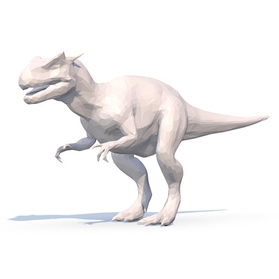 dinosauro poli 1 arte 3d modello preistorico creatura stilizzato gioco risorsa poligonale digitale scultura t rex fantasia figura minimalista design stampa cartone animato giurassico animale giochi carattere 3d print model - Mito3D