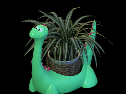 dinosauro pentola tazza titolare supporto gioielleria pianta casa arte dino disney carina kawaii 3d print model - Mito3D