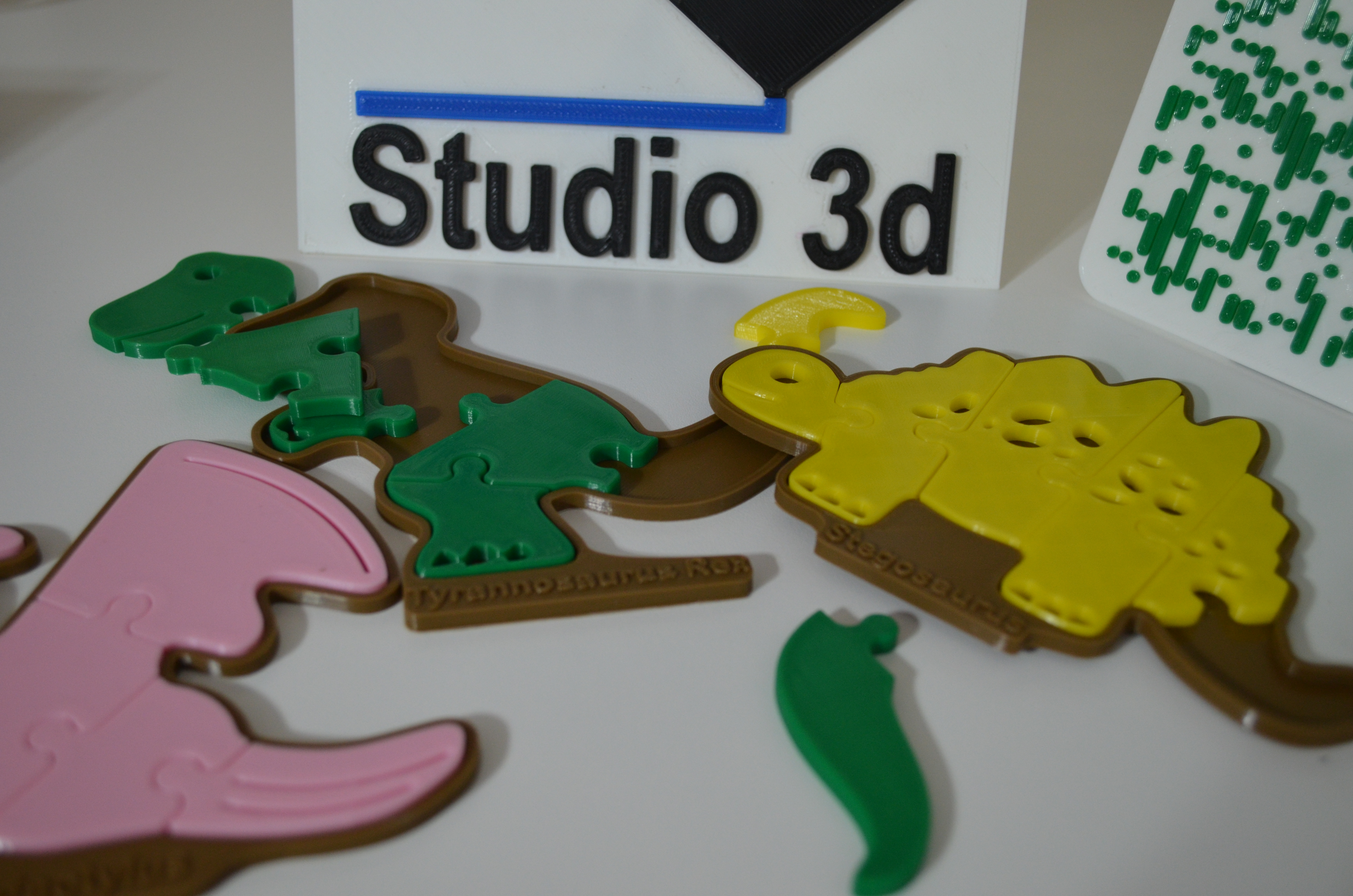 dinosaur puzzle puzzles dinosaurs dinos 3D print model - Mito3D