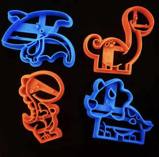 Dinosaurier einstellen Plätzchen Cutter Kekse 3d print model - Mito3D