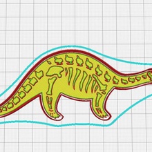 Dinosaurier-förmige cookie-Schimmel home Dinosaurier geformt cookie Schimmel 3d print model - Mito3D