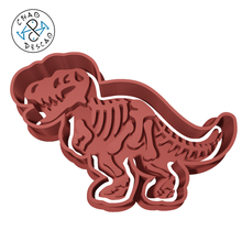 dinosaur skeleton - cookie cutter fondant polymer clay gadget dinosaurs fosil pastry play-doh 3d print model - Mito3D