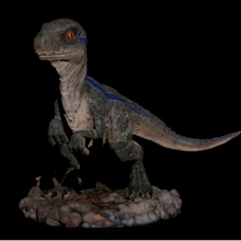 dinosaur velociraptor baby blue art dinosaur velociraptor animal figure art