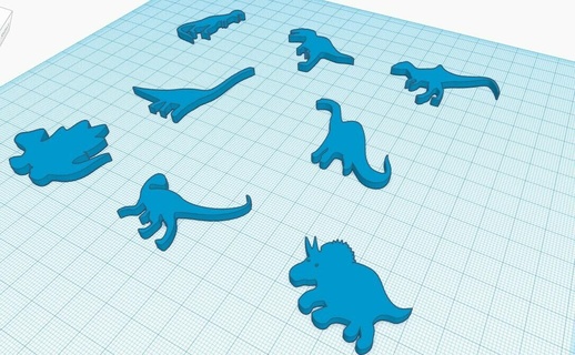 dinosaur wall stickers dinosaurs animal deco silhouette art flat decoration 3d print model - Mito3D