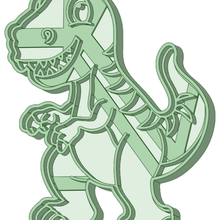dinosaurio 11 cookie cutter tool 3d print model - Mito3D