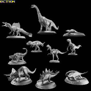 dinosauri collezione bundle pacco 30 stl file 3d print model - Mito3D