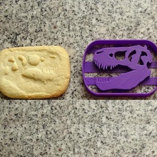 dinosaurs dinosaur cookie cutters t-rex skull home sharp-edged biscuits tell us trex 3d print model - Mito3D