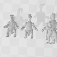 dinosausers game dinosaurs 3d print model - Mito3D
