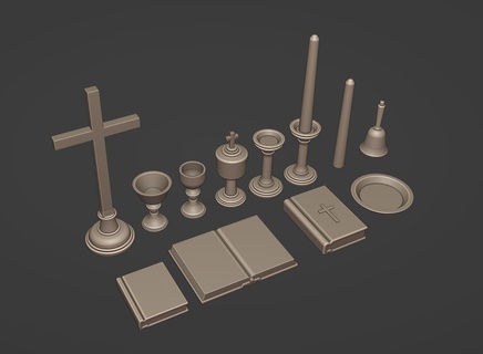 diorama - church objects - 1 35 diorama 1 35 hobby church  3d print model - Mito3D