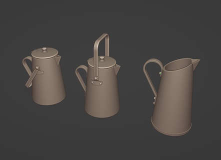 diorama - german coffee pots -1 35 1 hobby geman pot 3d print model - Mito3D