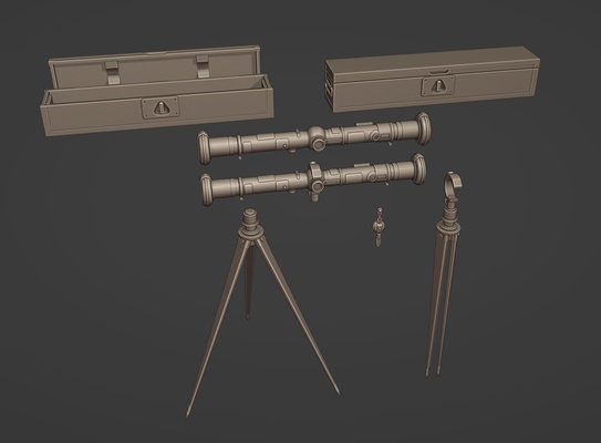 diorama - ww2 german em34 opticla range finder -1 35 1 hobby artillery 3d print model - Mito3D