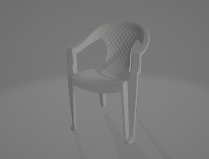 diorama accessories plastic chair 1 18 24 3d print model - Mito3D
