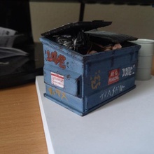 diorama aksesuar çöp tenekesine oyun dumpster model kiti oyuncak 3d print model - Mito3D