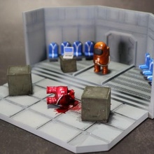 diorama us minis personnages inclus 3d print model - Mito3D