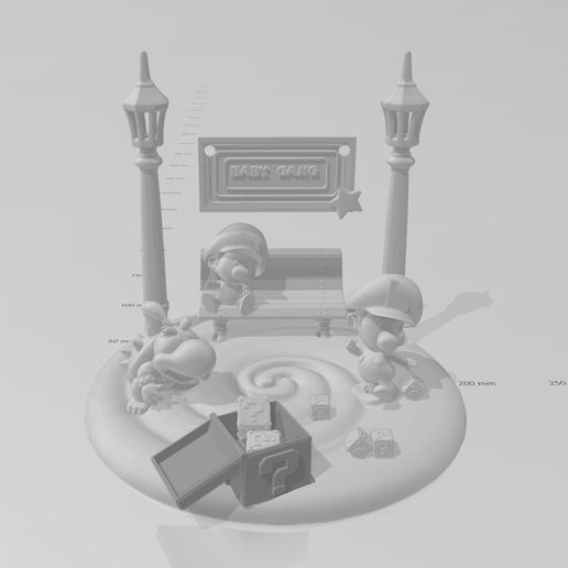 diorama bambino banda super Mario 3D print model - Mito3D