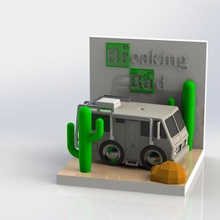 diorama de breaking bad art la rupture mauvais jouet arttoy van tv série film l'emblème 3d print model - Mito3D